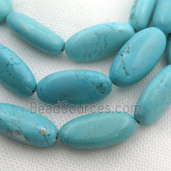 Magnesite Turquoise beads, oval