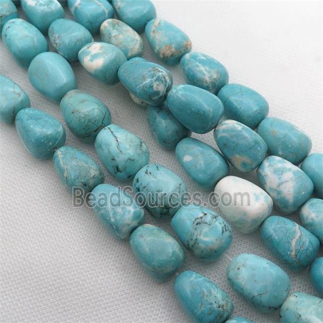 Magnesite Turquoise beads, teardrop