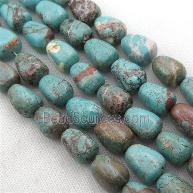 Magnesite Turquoise beads, teardrop