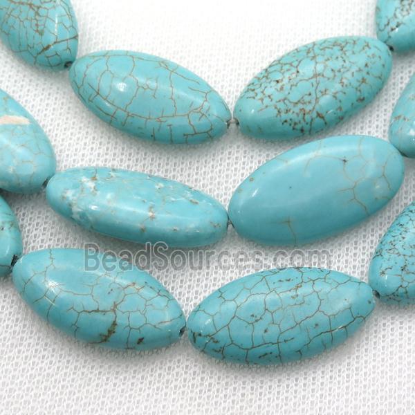 Magnesite Turquoise beads oval