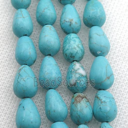 Magnesite Turquoise beads teardrop