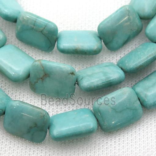 green Magnesite Turquoise beads, rectangle