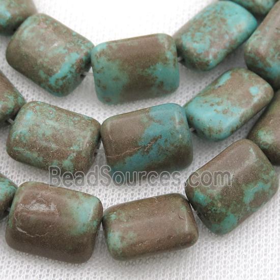 Magnesite Turquoise beads, rectangle