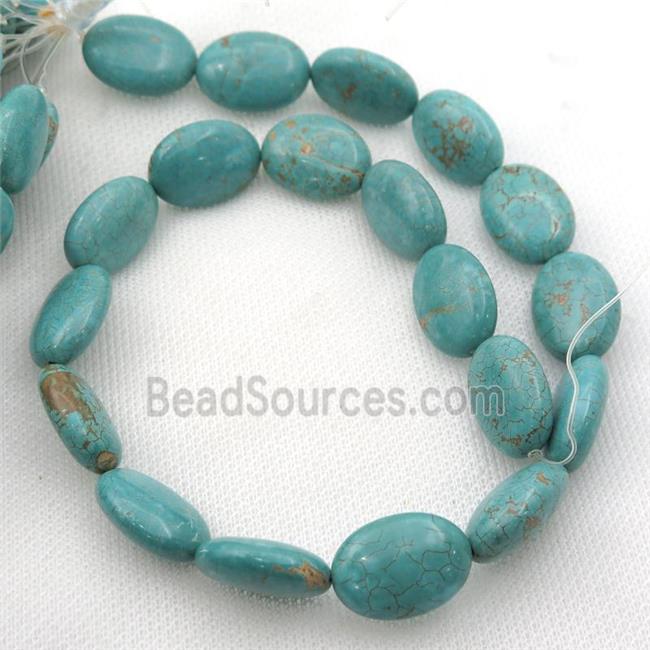 Magnesite Turquoise beads, oval