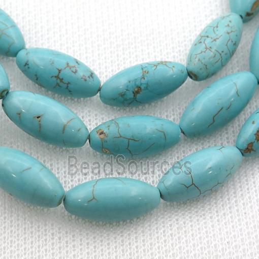 Magnesite Turquoise rice beads