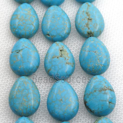 Magnesite Turquoise beads, teardrop