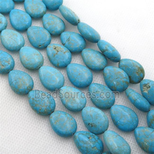 Magnesite Turquoise beads, teardrop