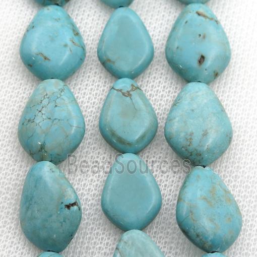 Magnesite Turquoise beads teardrop