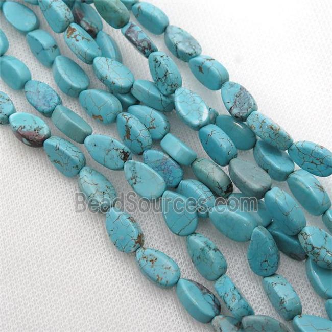 Magnesite Turquoise teardrop beads