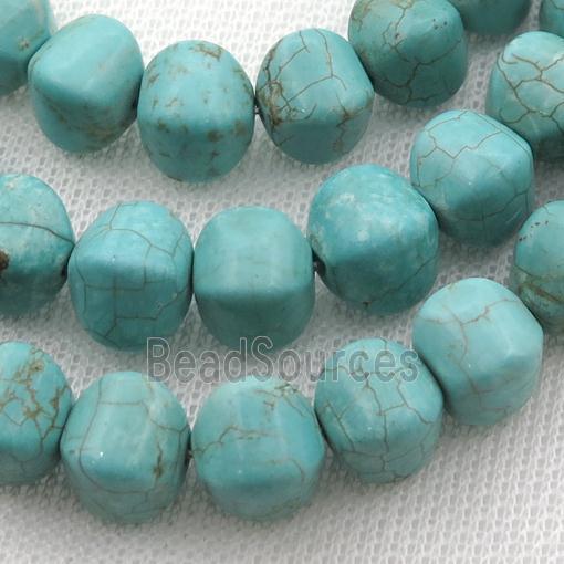 green Magnesite Turquoise lantern beads