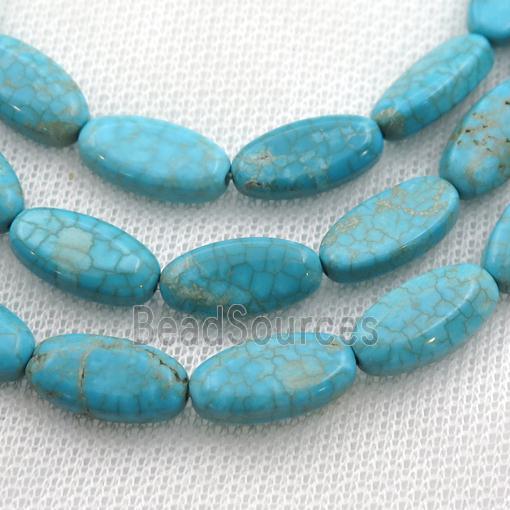 Magnesite Turquoise beads, oval