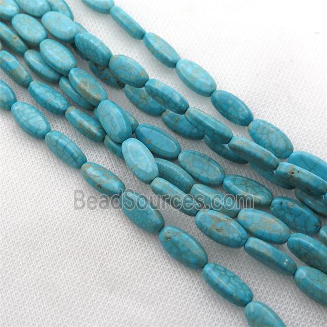 Magnesite Turquoise beads, oval