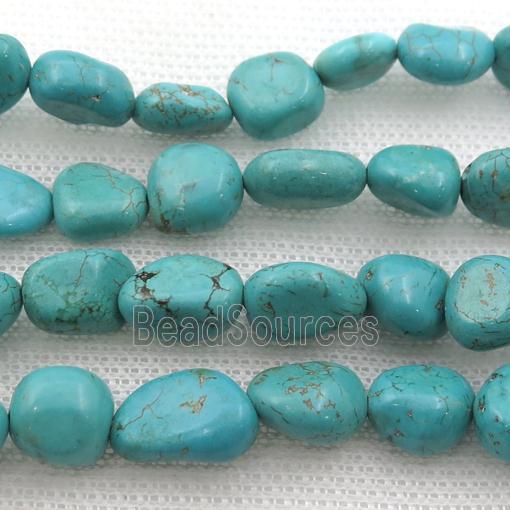 Magnesite Turquoise beads chip, freeform