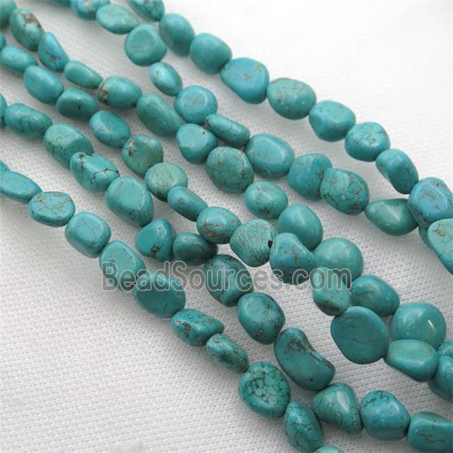 Magnesite Turquoise beads chip, freeform