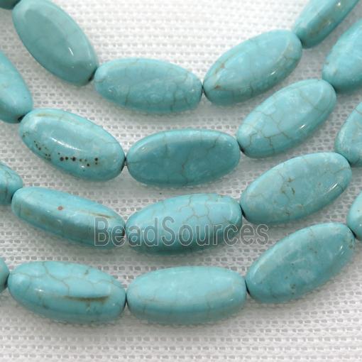 Magnesite Turquoise oval beads