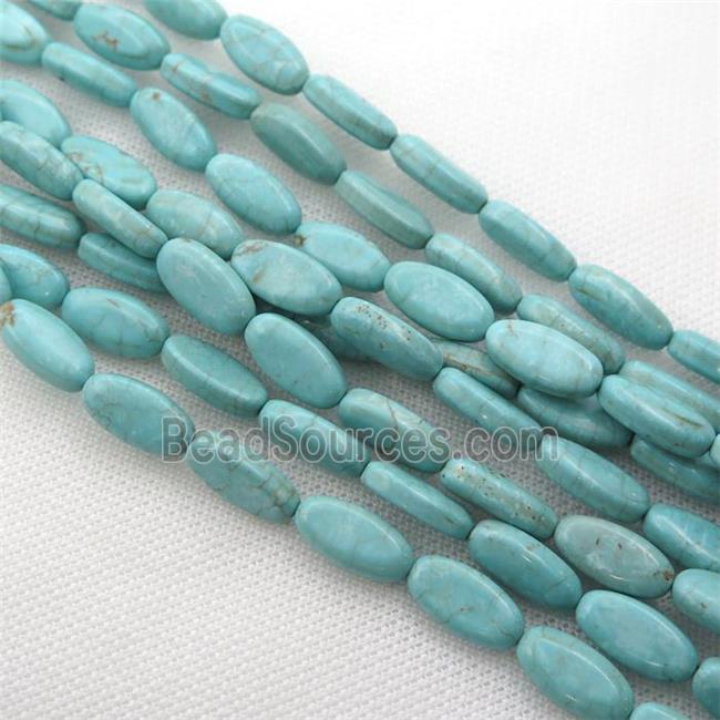 Magnesite Turquoise oval beads