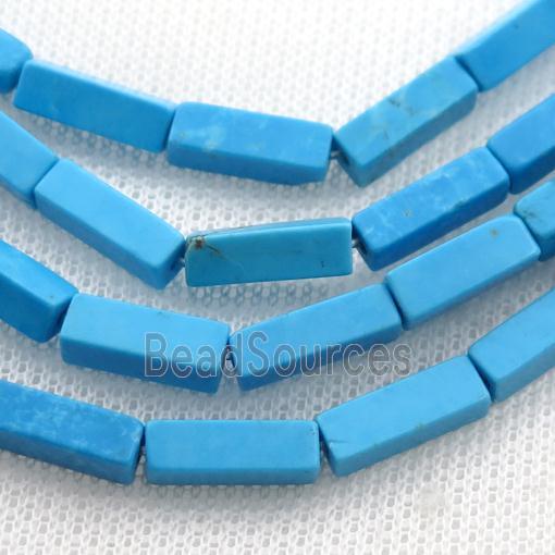 blue Magnesite Turquoise cuboid beads