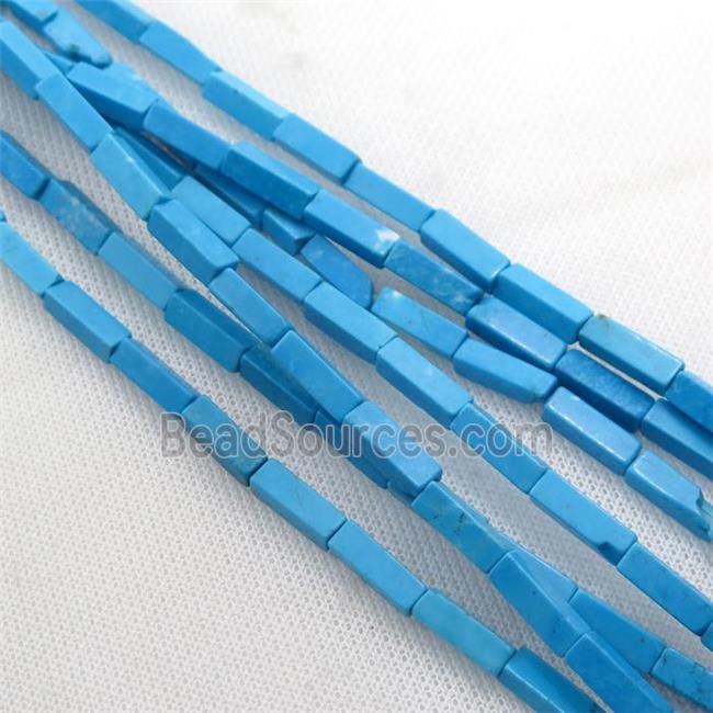 blue Magnesite Turquoise cuboid beads