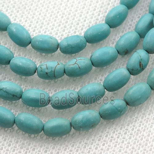 green Magnesite Turquoise barrel beads