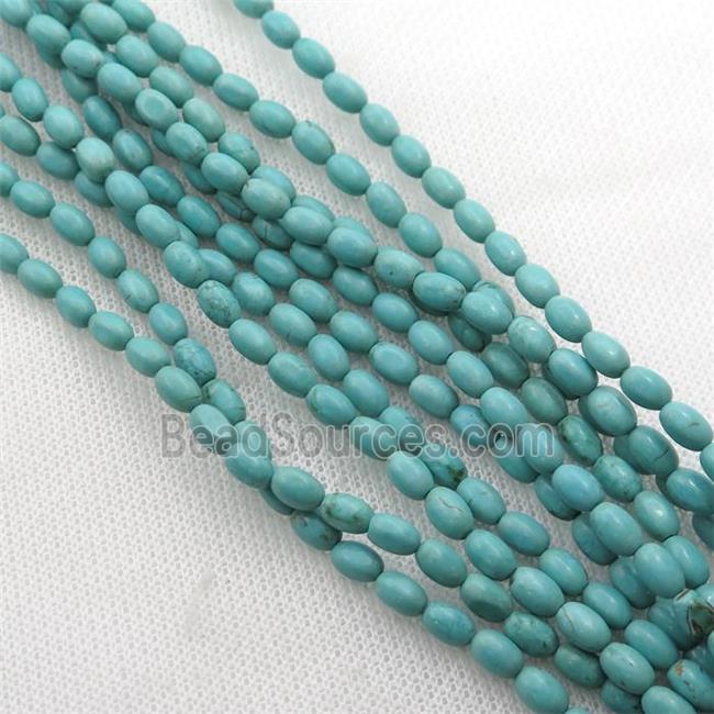 green Magnesite Turquoise barrel beads