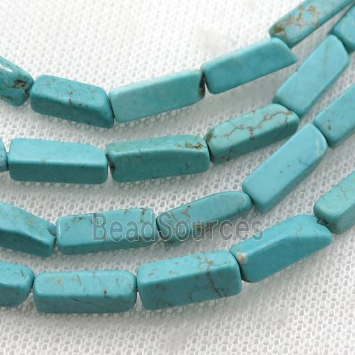 Magnesite Turquoise cuboid beads