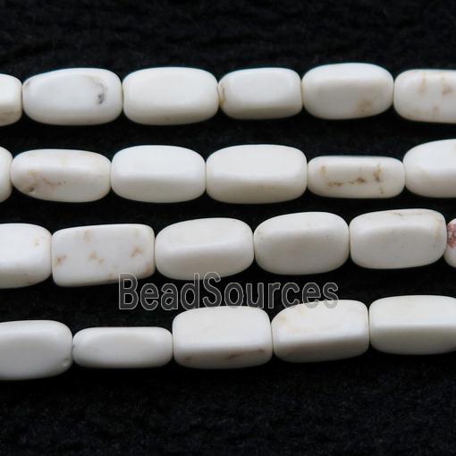 white Magnesite Turquoise cuboid beads