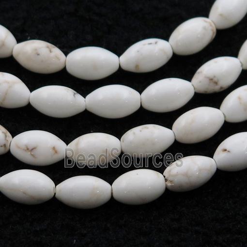 white Magnesite Turquoise rice beads