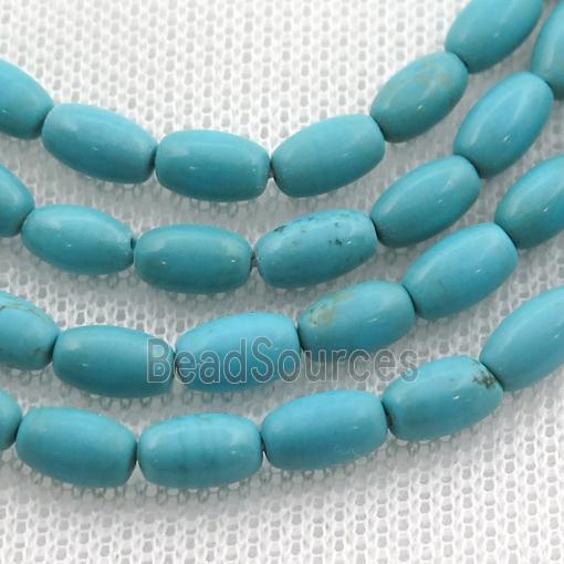 blue Magnesite Turquoise rice beads