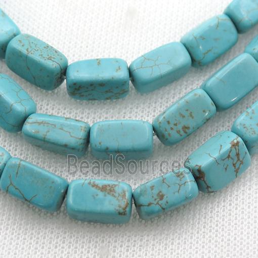 blue Magnesite Turquoise cuboid beads