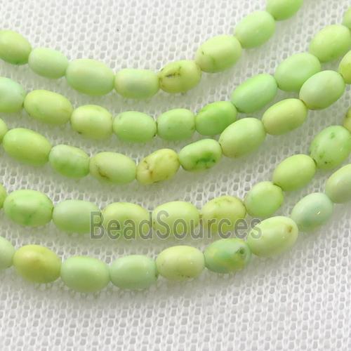 lemon Magnesite Turquoise barrel beads