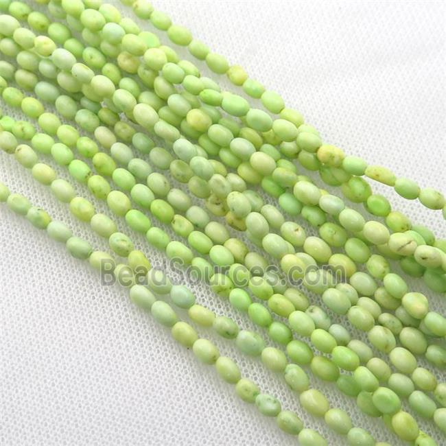 lemon Magnesite Turquoise barrel beads