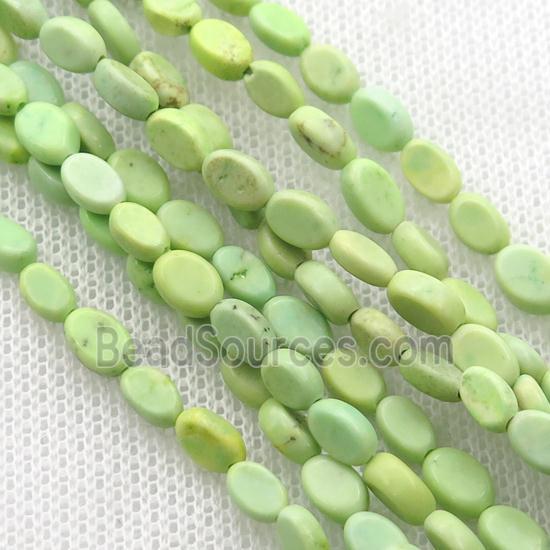 lemon Magnesite Turquoise oval beads