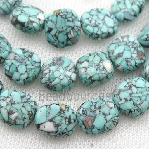 Mosaic Turquoise beads, square