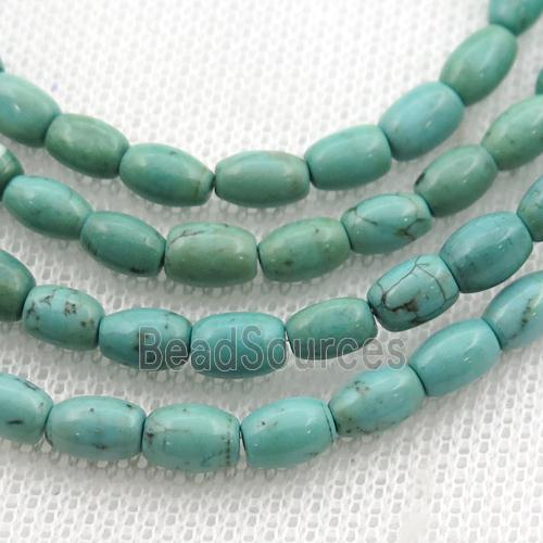 green Magnesite Turquoise rice beads