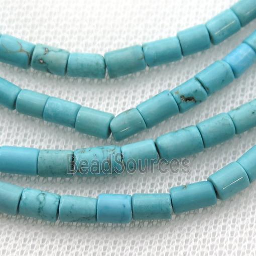 Magnesite Turquoise tube beads