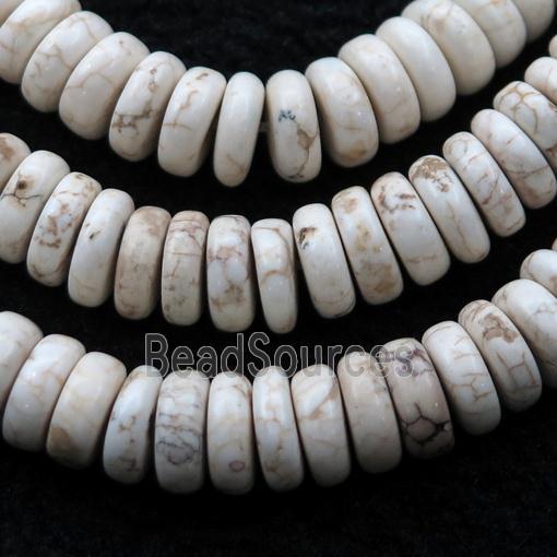 white Magnesite Turquoise heishi beads