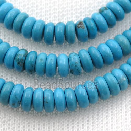 Magnesite Turquoise rondelle beads