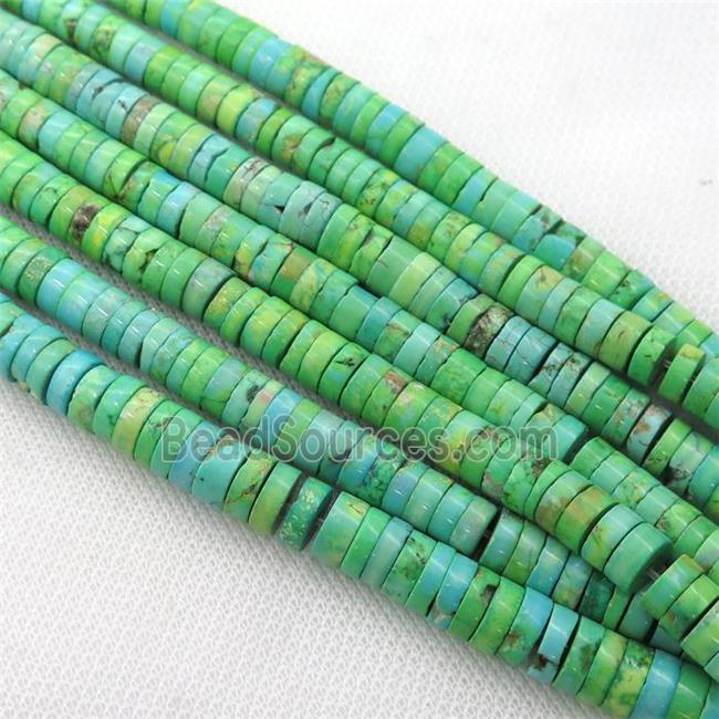 olive Magnesite Turquoise heishi beads