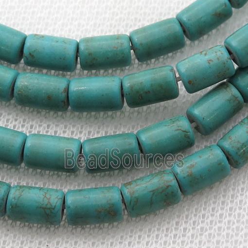 green Magnesite Turquoise tube beads