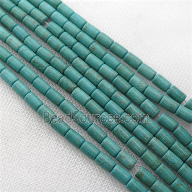 green Magnesite Turquoise tube beads