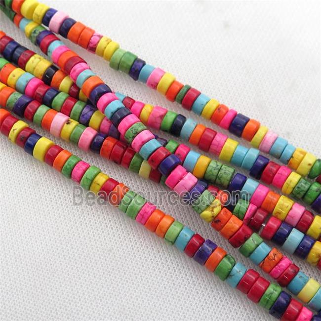 Magnesite Turquoise heishi beads, mixed color