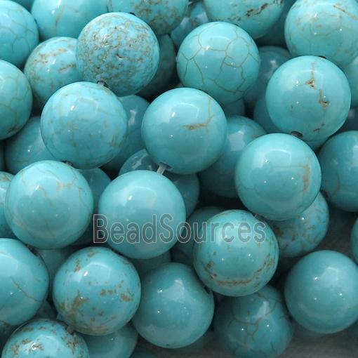 round Magnesite Turquoise beads