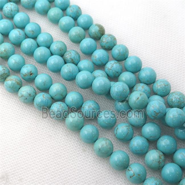 round Magnesite Turquoise beads