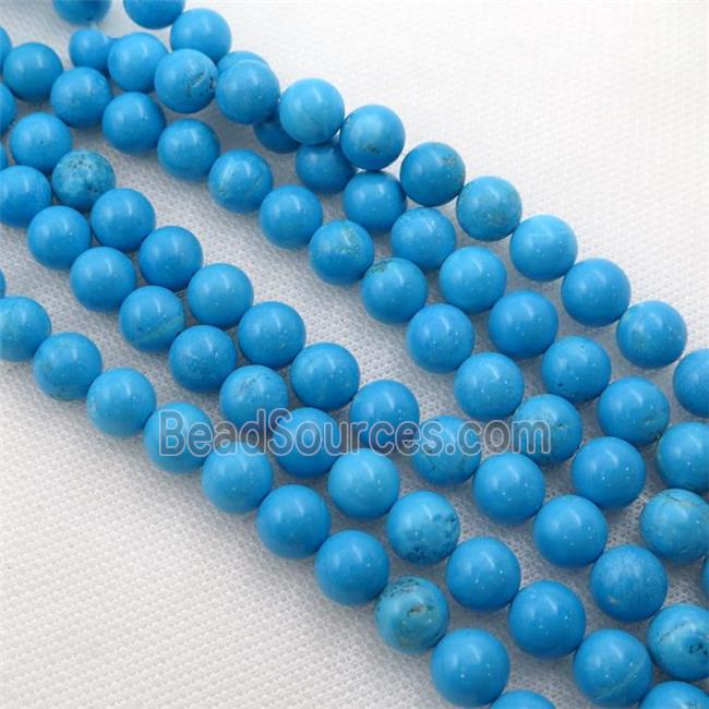 round blue Magnesite Turquoise beads