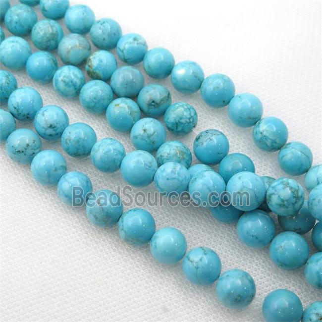 round blue Magnesite Turquoise beads