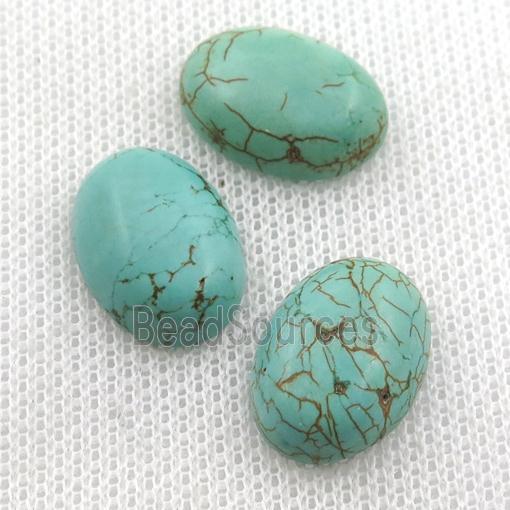 green Magnesite Turquoise cabochon, oval