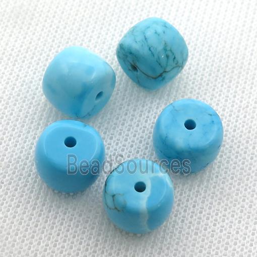 blue Sinkiang Turquoise rondelle beads