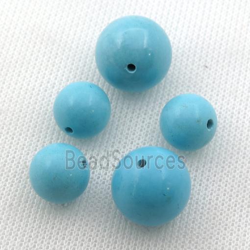 blue Sinkiang Turquoise round Beads