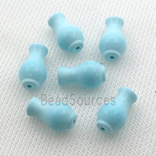 blue Sinkiang Turquoise vase beads