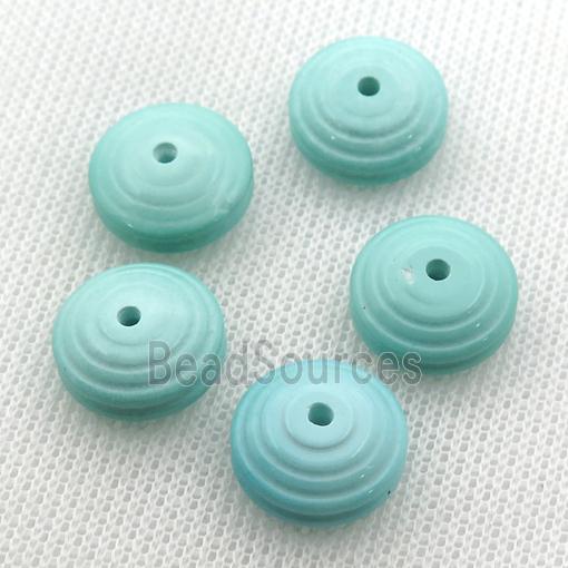 green Sinkiang Turquoise rondelle beads